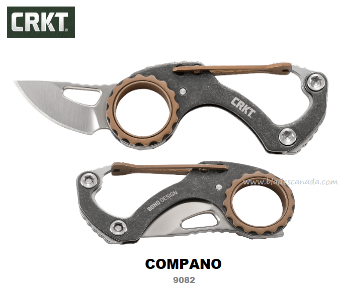 CRKT Compano Compact Slipjoint Folding Knife, Steel Handle, 9082